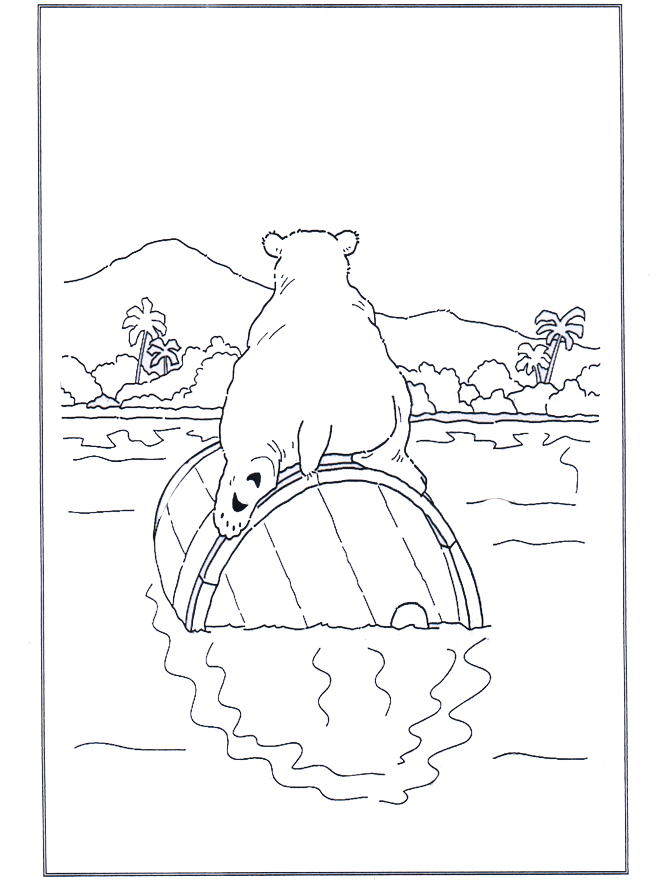 Orso e foca da colorare • Disegni da Colorare